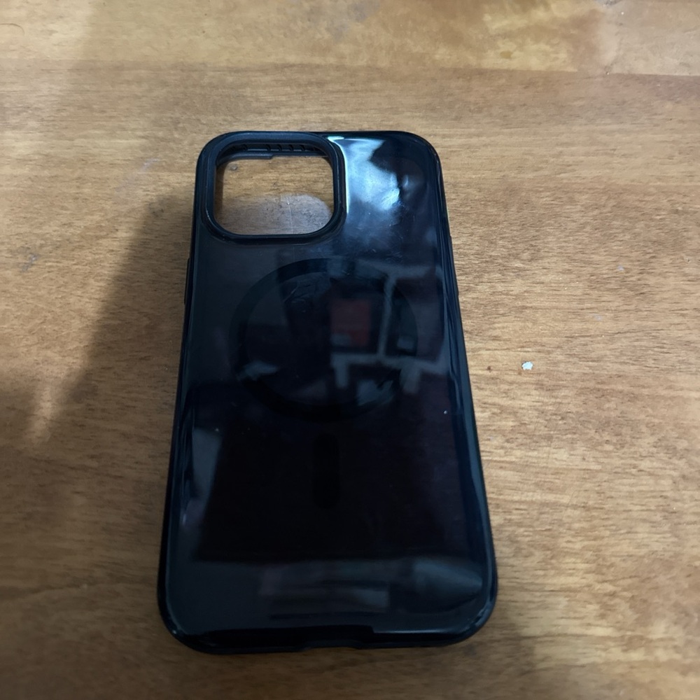 Black Phone Case with MagSafe Compatibility - 15 pro max